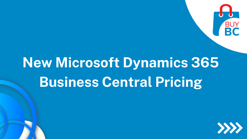 New Microsoft Dynamics 365 Business Central Pricing